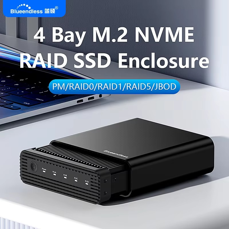 Aluminum M2 4-Bay USB4 Externa - M.2 Ssd recension och pris