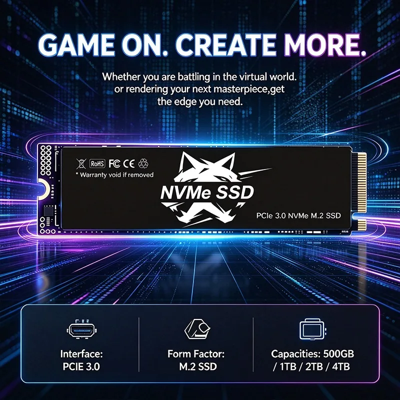 NEW Black M.2 NVMe SSD 2TB 4TB - External Ssd recension och pris