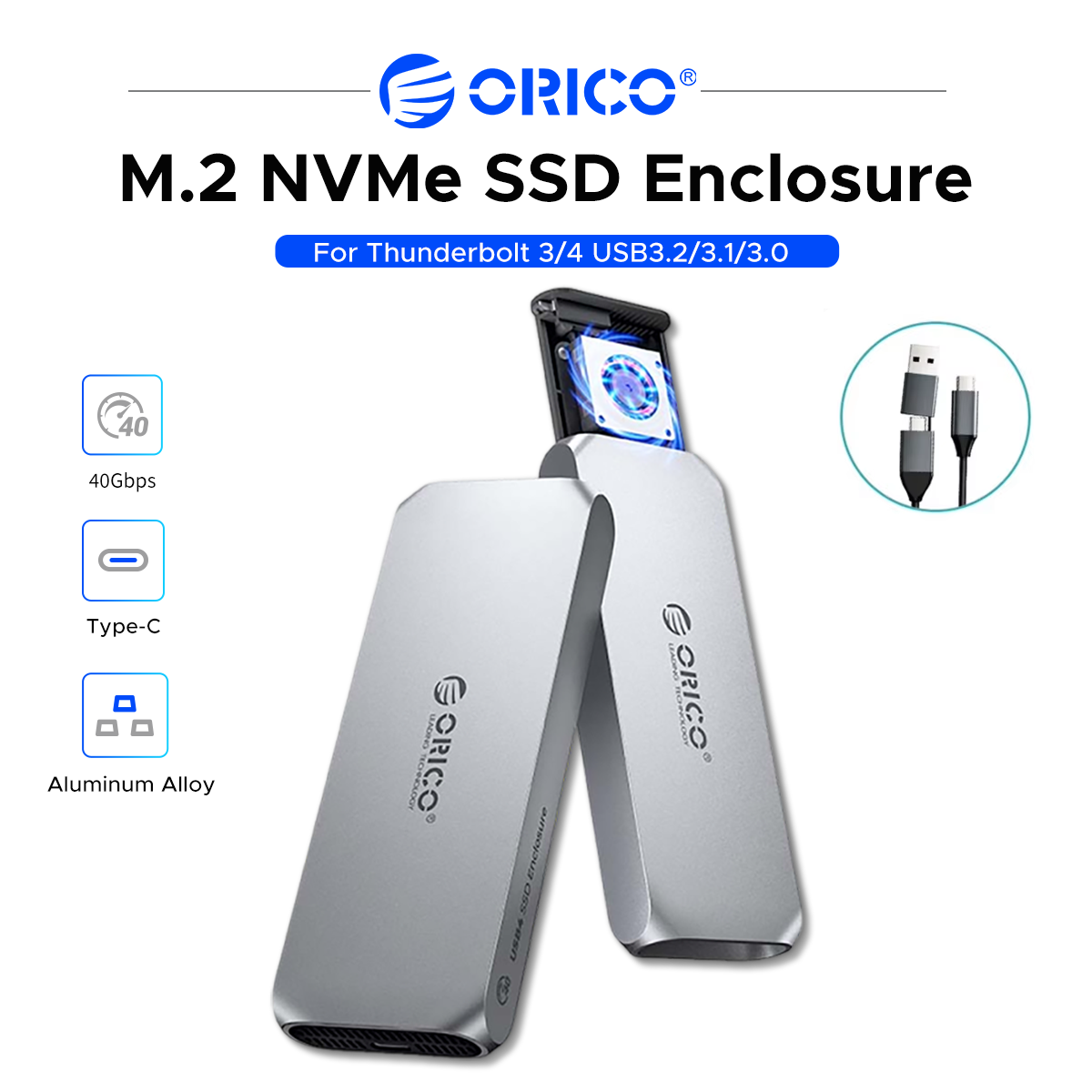 ORICO USB4 M.2 NVMe SSD Enclos - Usb4 40Gbps External Ssd 8Tb recension och pris