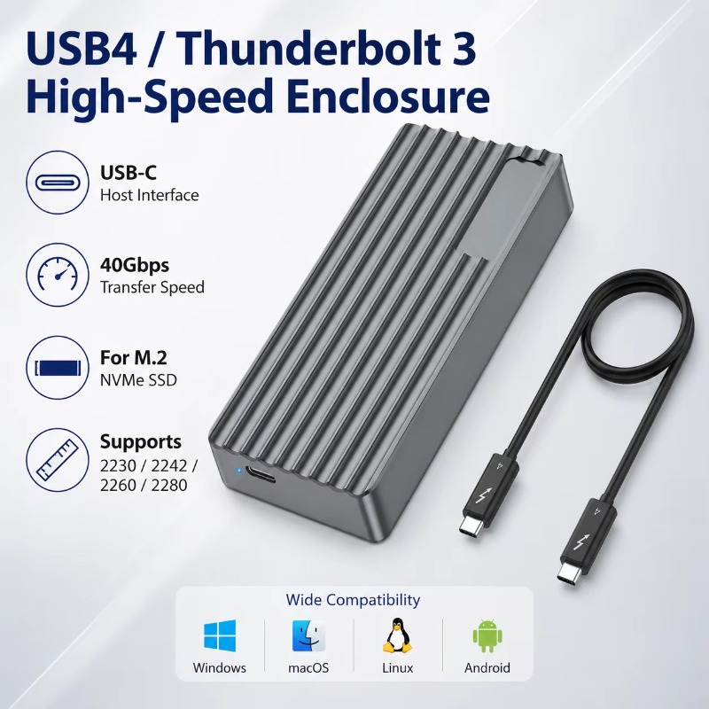 TBT3/USB4 M.2 NVMe SSD Enclosu - M.2 Ssd recension och pris