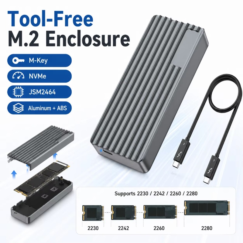 TBT3/USB4 M.2 NVMe SSD Enclosu - M.2 Ssd recension och pris